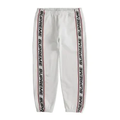 Supreme Text Rib Sweatpant White ||Plus Sale