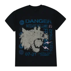 Travis Scott Cactus Jack For Fragment Danger Tee Washed Black | PLUS|Plus2 Online