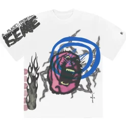 Travis Scott Cactus Jack For Fragment Sunrise Tee White ||Plus Outlet