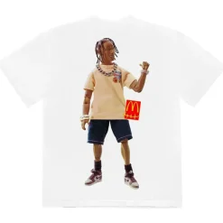 Travis Scott x McDonald's Action Figure Series T-Shirt White ||Plus Sale